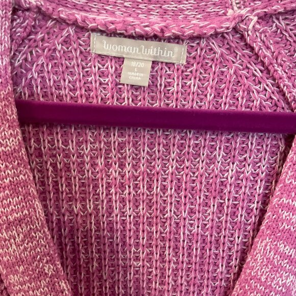 Woman Within Plus Size Purple Ombre Cardigan - Picture 9 of 9